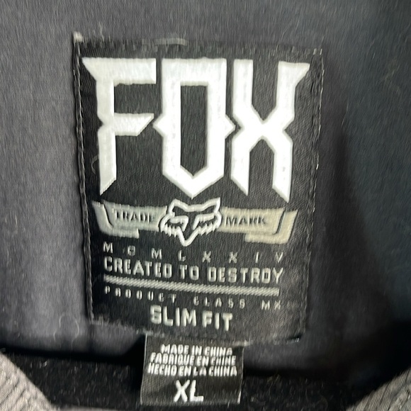 Fox Mens Horizontal Striped Button-Up Shirt Grey Long Sleeves Collar Slim Fit XL - Picture 11 of 15